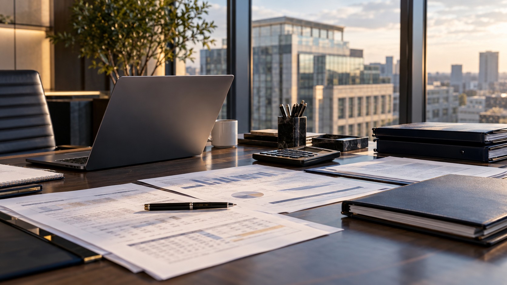 Business owners and adviser preparing a financing request together