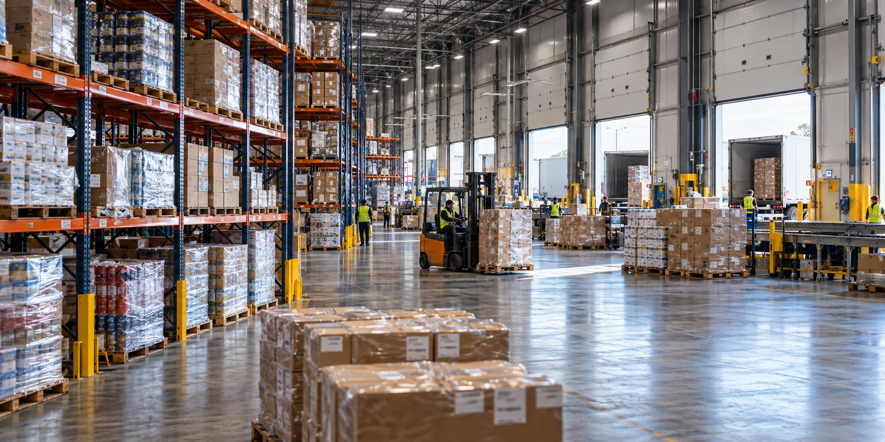 Inventory and outbound orders in a distribution center